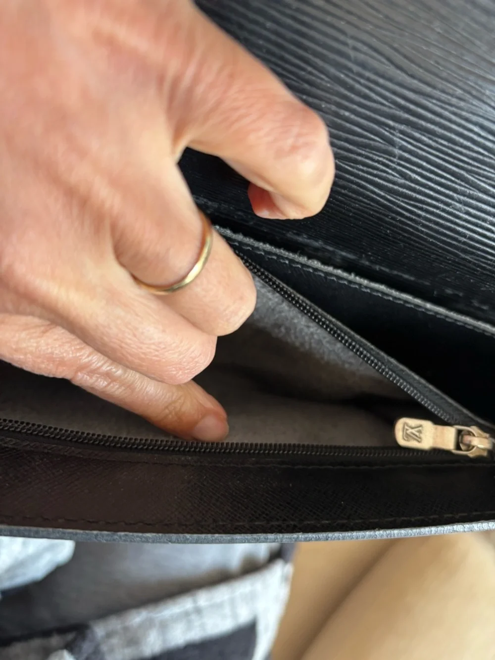 Authentic Louis Vuitton epi leather taiga briefcase